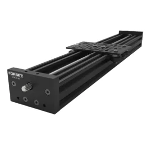 Atuador Linear de Fuso c/ Perfil Estrutural em Alumínio 40x80C V-Slot Preto e Roldanas