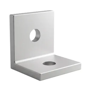 Cantoneira em Alumínio 1" x 1" x 28mm M6 p/ Montagem Perpendicular e Fixação de Tampo p/ Perfil Base 30