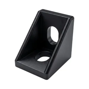 Cantoneira em Alumínio 20x20x17 Preta - P/ V-Slot e T-Slot
