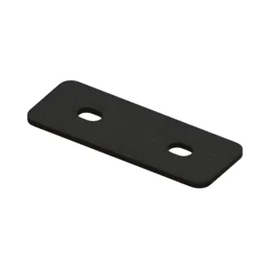 Placa de União Simples Preta p/ Perfil Base 40