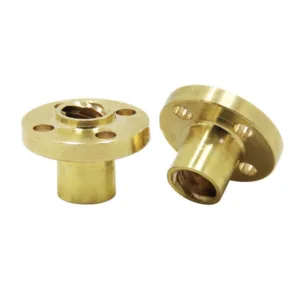 Castanha em Latão p/ Fuso Trapezoidal TR8x8mm - 4 entradas