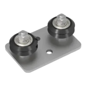 Guia Ajustável com Roldanas Para Perfil 20x20 V-Slot - 2 apoios