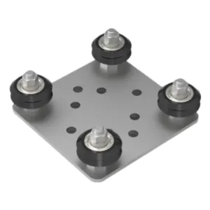 Guia Ajustável com Roldanas Para Perfil 20x40 V-Slot - 4 apoios