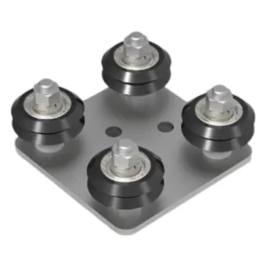 Guia Ajustável com Roldanas Para Perfil 20x20 V-Slot - 4 apoios