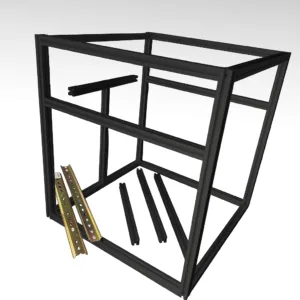 Kit Frame em Perfil Estrutural em Alumínio Preto P/ Impressora 3D Voron Trident