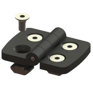 KIT DOBRADIÇA NYLON 20MM - P/ PERFIL BASE 20