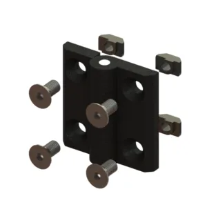 KIT DOBRADIÇA 40X40 ZAMAK - P/ PERFIL BASE 20