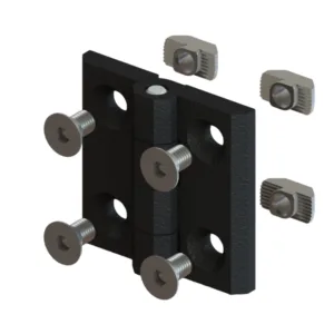 KIT DOBRADIÇA 50X50 ZAMAK - P/ PERFIL BASE 30