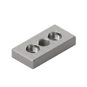 PLACA ROSCADA EM ALUMINIO INJETADO M16 - 45X90 - FOSCO